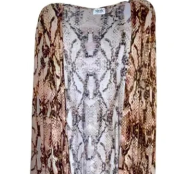 Texas True Threads Duster Cardigan in Snakeskin Print Medium - Picture 1 of 5